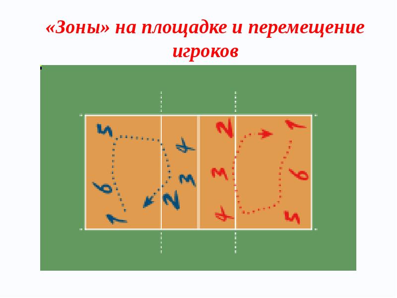 Зоны на волейбольной площадке рисунок