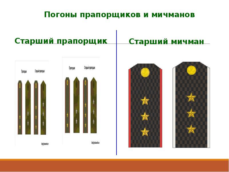 Погоны старшего прапорщика. Погоны прапорщика в армии РФ. Погоны и звания Российской армии прапорщик. Звания Министерства обороны РФ погоны. Воинские звания прапорщики и мичманы.