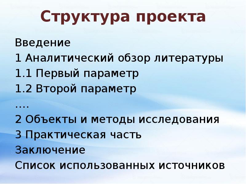 Структура введения в проекте