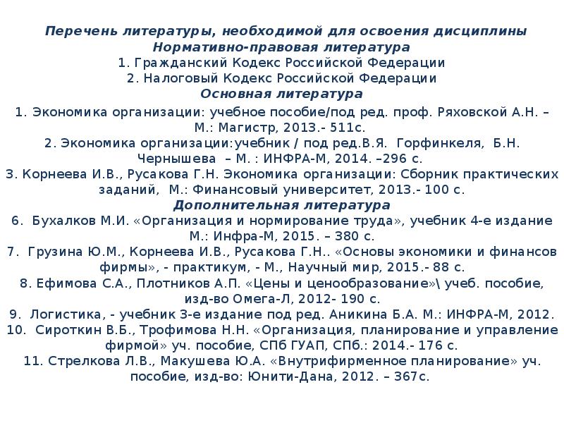 Список литературы для презентации по информатике