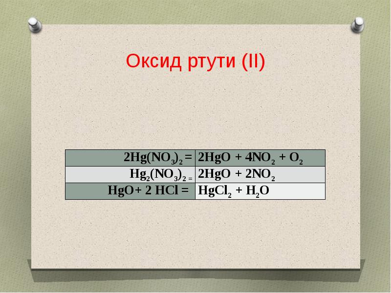 При прокаливании оксида ртути кроме ртути получается