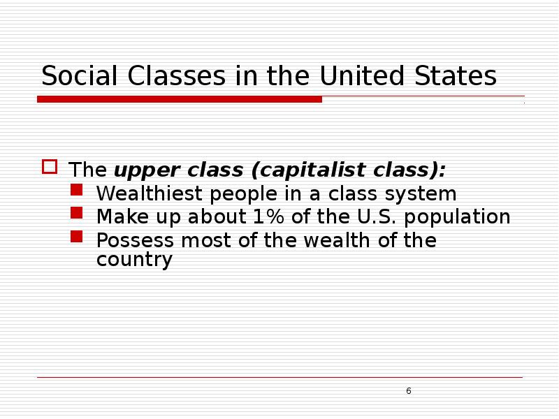 Реферат: Power And Class In The United States