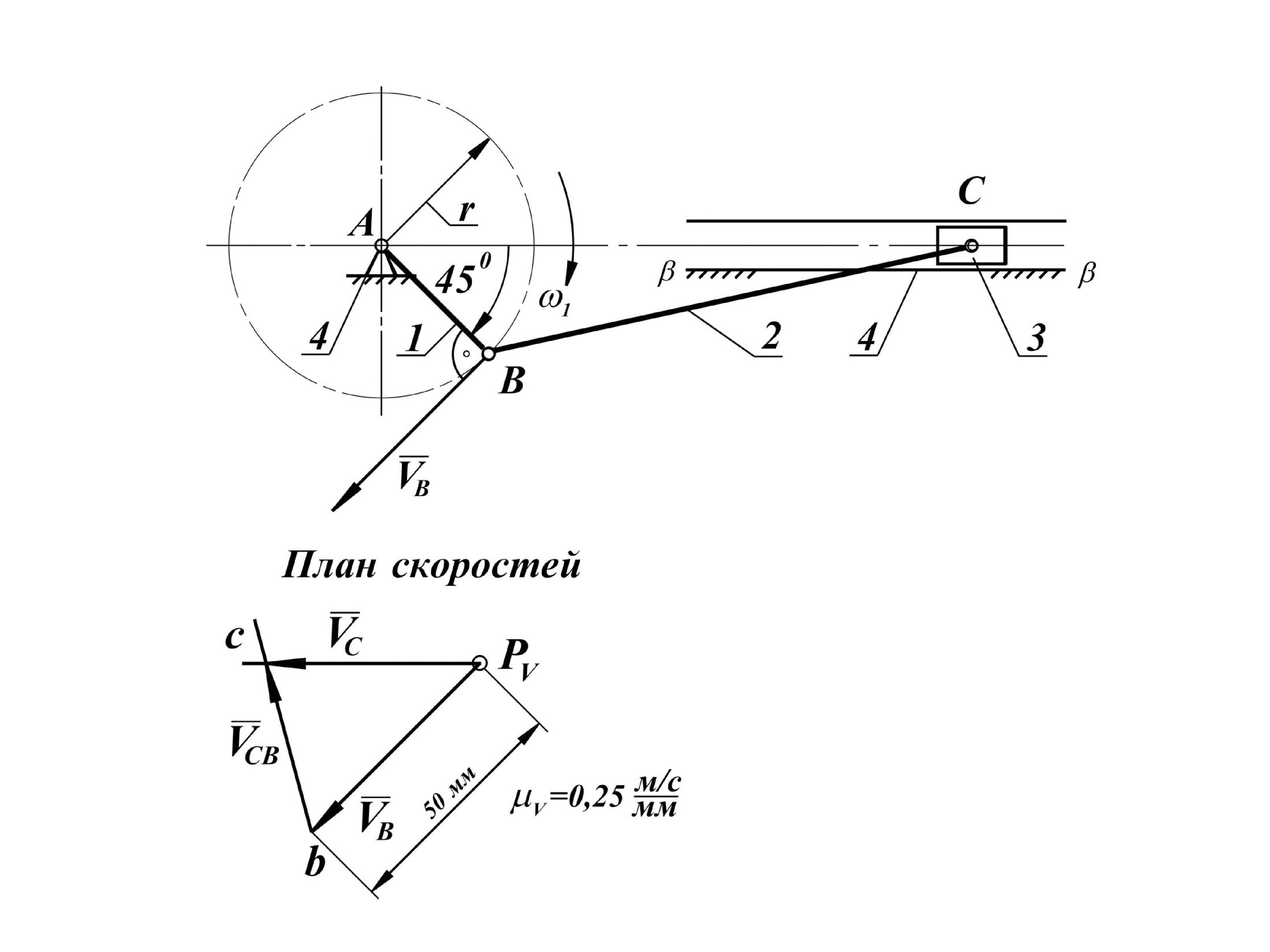 Построение плана скоростей тмм