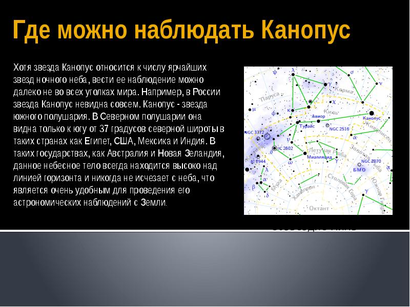 Канопус находится в созвездии