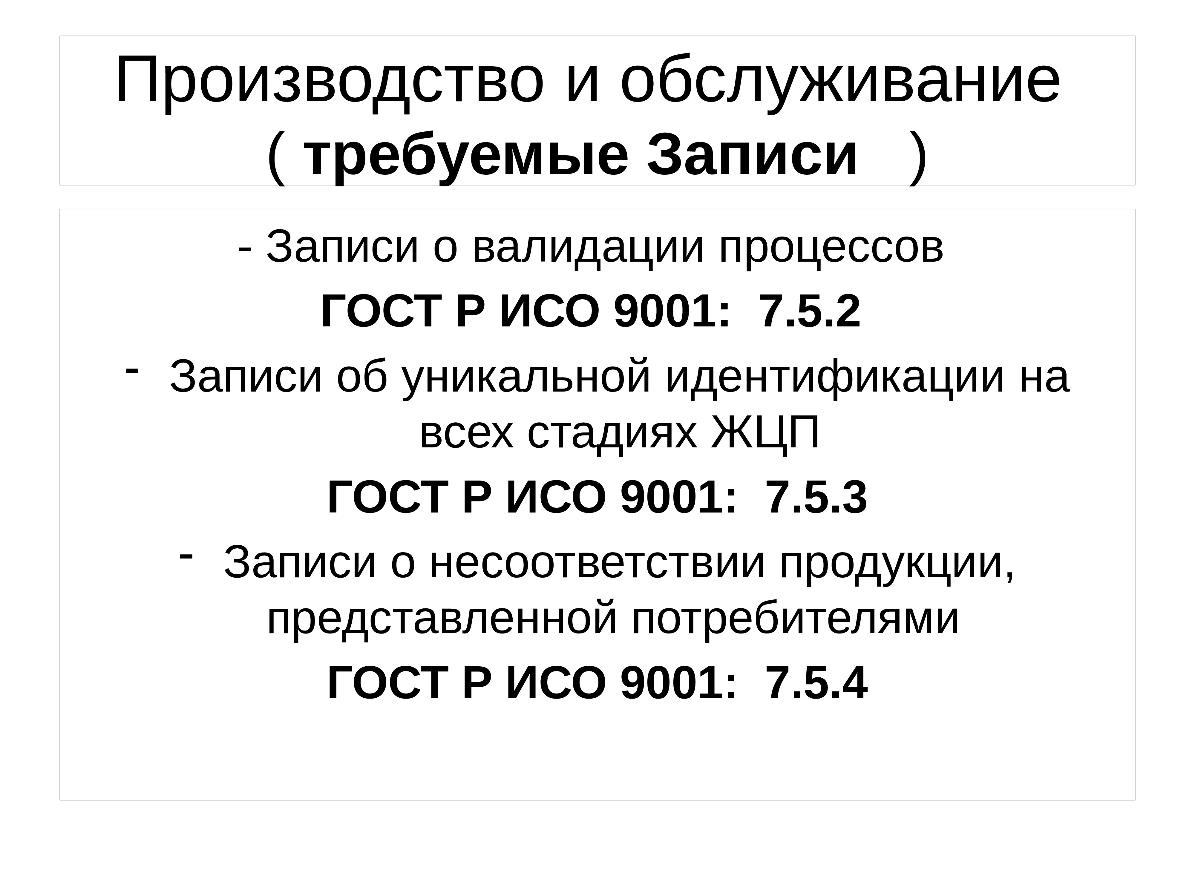 Валидация ISO 9001. Процесс производства продукции ISO.