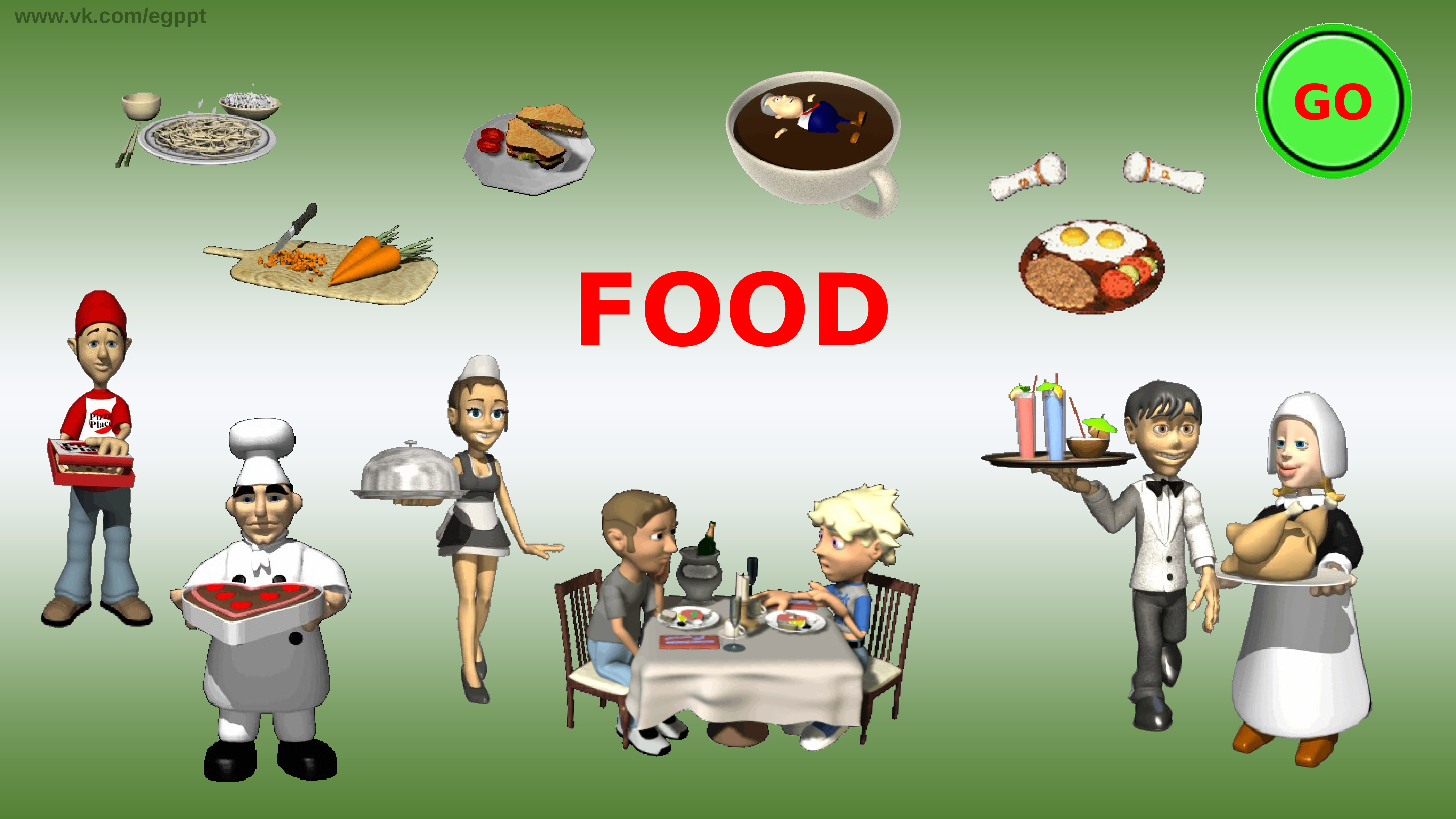 Go on food. Go food. go off food. food to go.