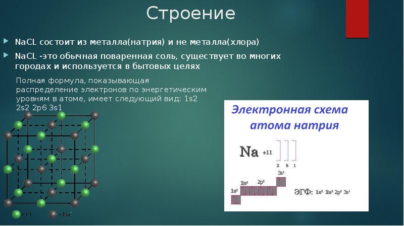 Хлорид натрия презентация