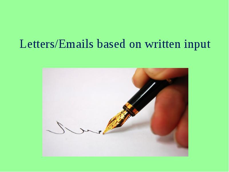 Letters emails based on written input spotlight 8 презентация