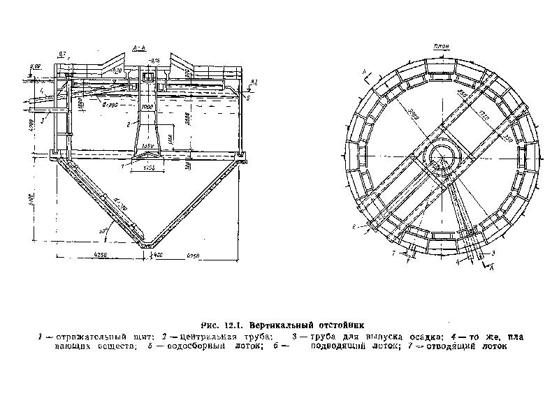 Вертикальный отстойник чертеж