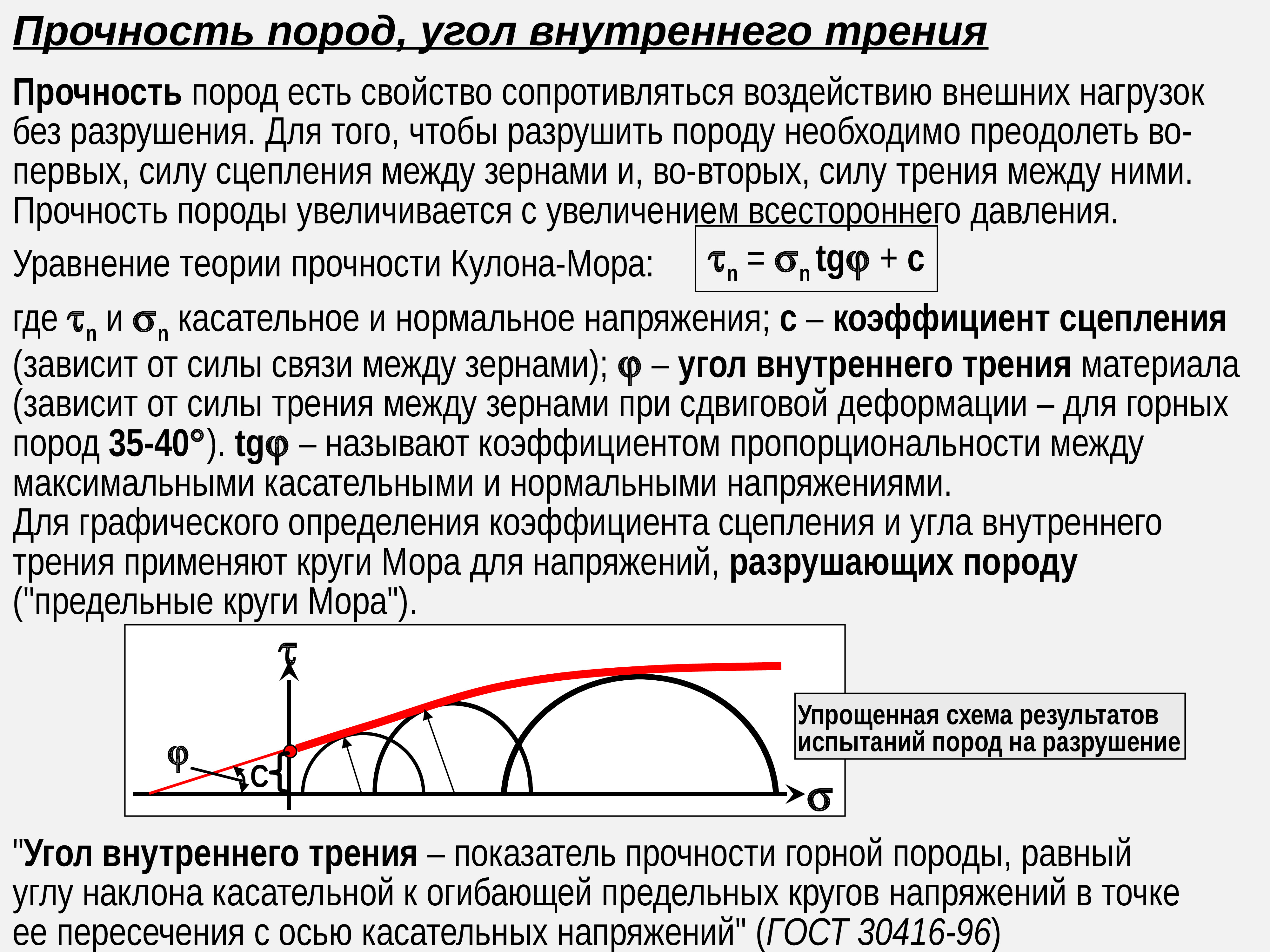 Сжатие горных пород