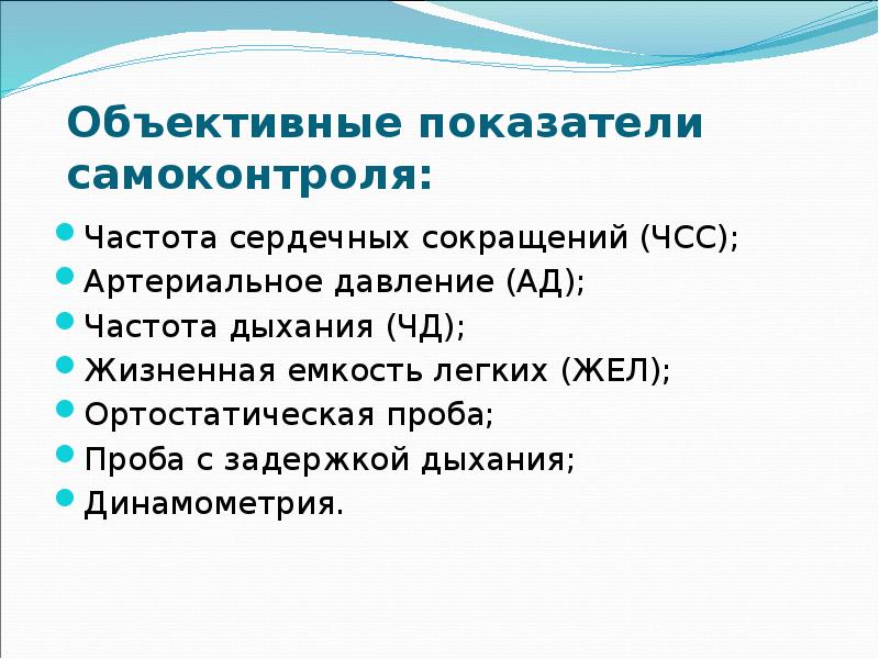 Субъективные показатели самоконтроля картинки