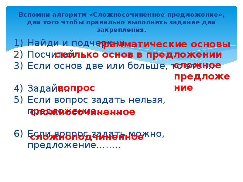 Как связаны части сложносочиненного предложения 4 класс презентация