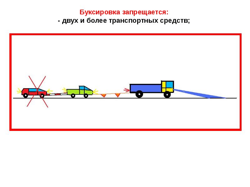 Разрешается ли буксировка. Буксировка транспортных средств с недействующей тормозной системой. Буксируемых механических транспортных средствах. Буксировка двух транспортных средств. Буксировка запрещается двух и более транспортных средств.