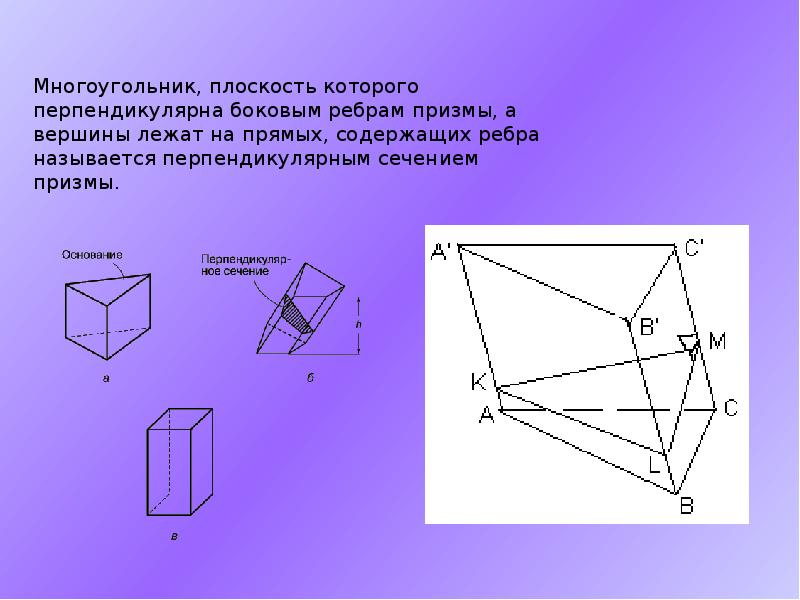 Презентация по теме призма 10 класс мерзляк