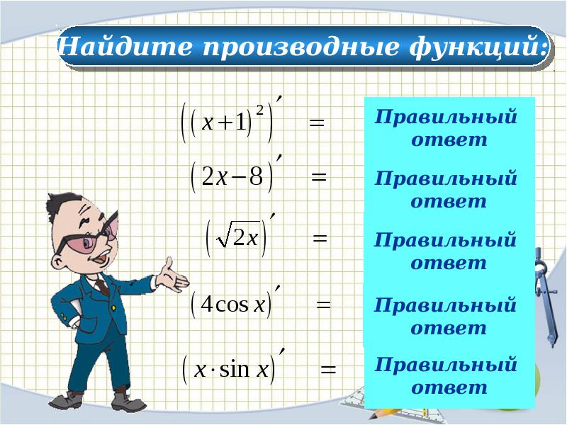 Презентация на тему производные