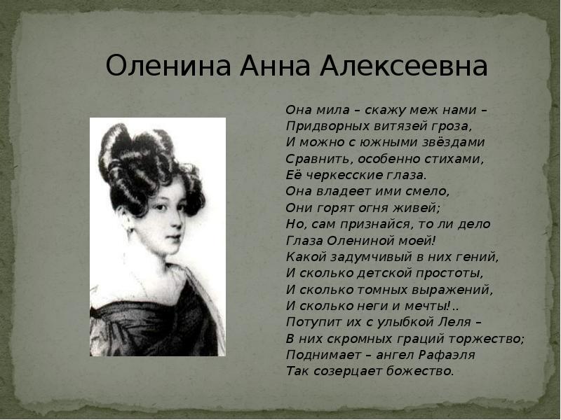 Дата рождения анны. Александр Пушкин — ее глаза. Сообщение о Анне Алексеевне олениной. Анна Алексеевна с днем рождения. С юбилеем Анна Алексеевна.