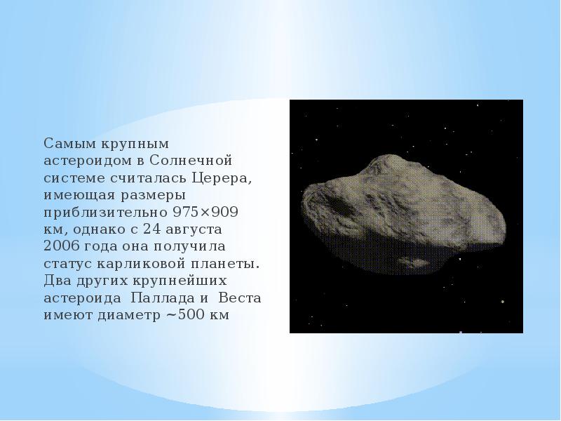 Астероиды презентация 9 класс