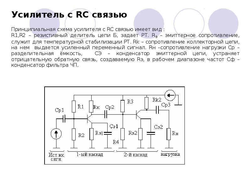 Усилители электрических сигналов презентация