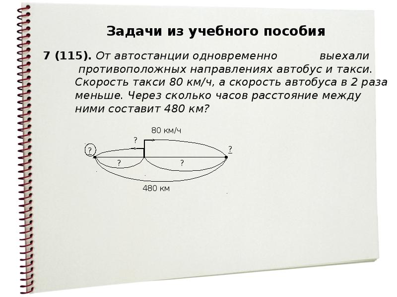 Задачи пособия. Задачи из пособия. С автостанции одновременно отошли в противоположных. Задача от автостанции одновременно. Решение задачи два автобуса выехали из автовокзала одновременно.