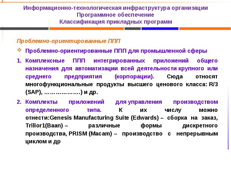 Классификация прикладных программ