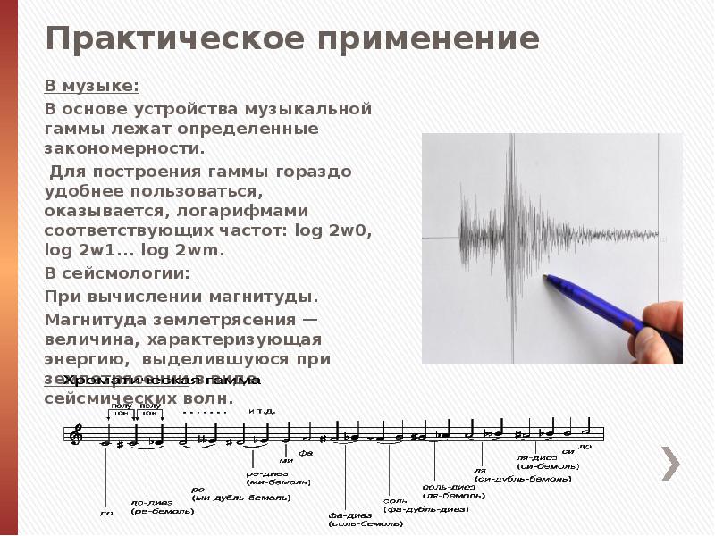 Логарифмы в музыке презентация