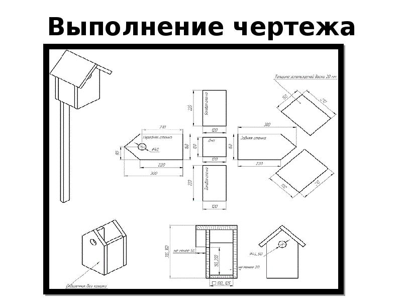 Эскиз скворечника по технологии 7 класс