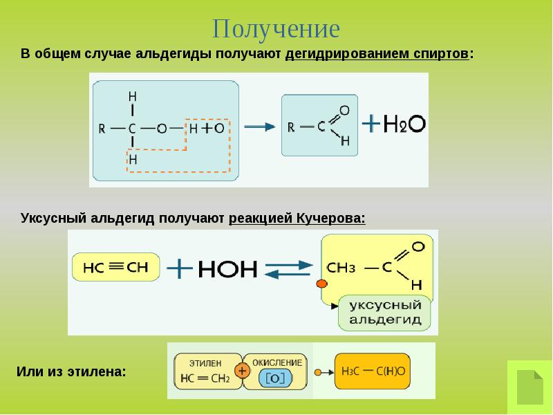 Презентация альдегиды 9 класс