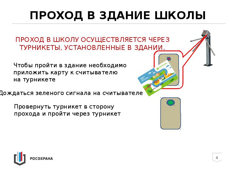 Карта для прохода в школу