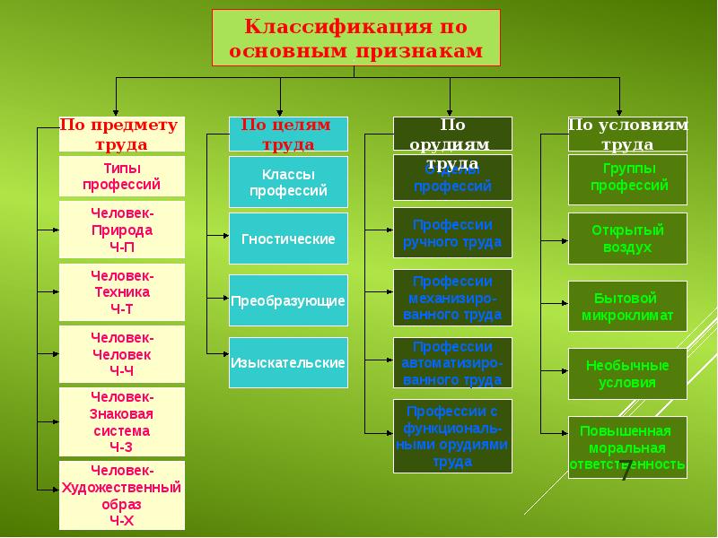 Классификация профессии проект