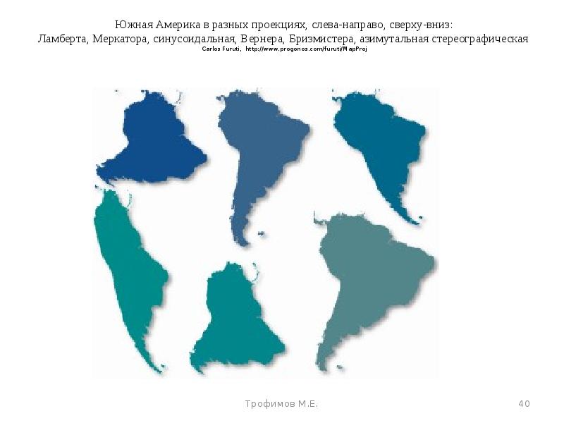 Карта россии в разных проекциях