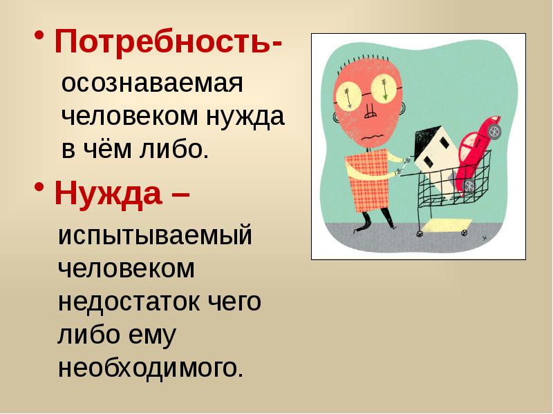 Потребность изделие. Осознаваемая человеком нужда в чем-либо. Потребность это осознаваемая человеком нужда в чем либо. Осознаваемая человеком нужда в чëм либо. Нужда в чём-либо.