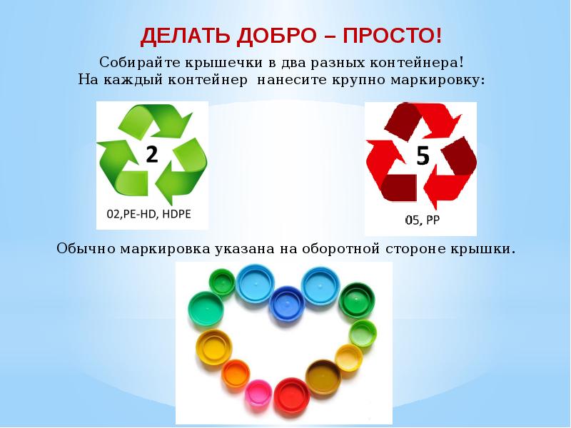 Проект крышечки доброты