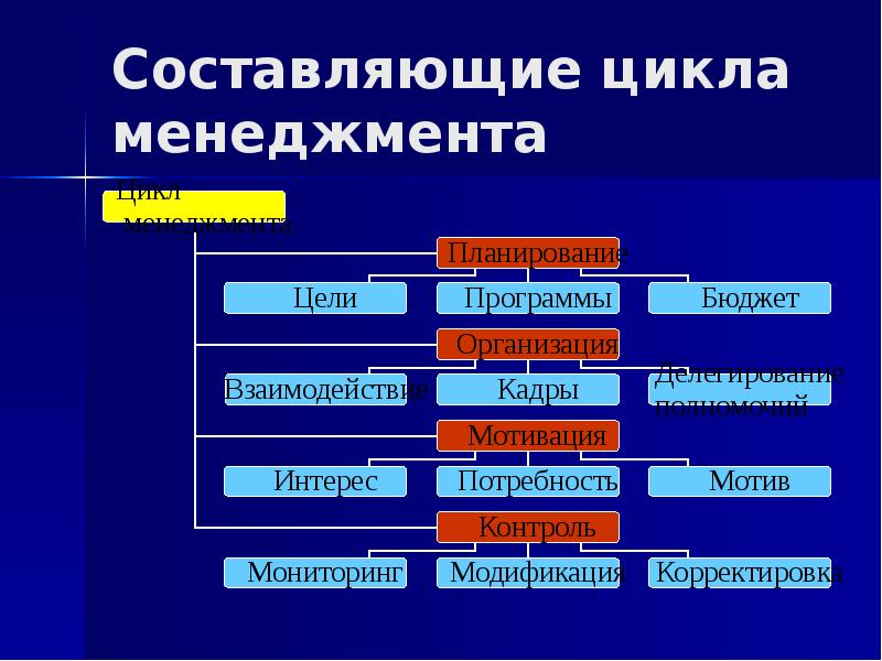 Цикл менеджмента презентация