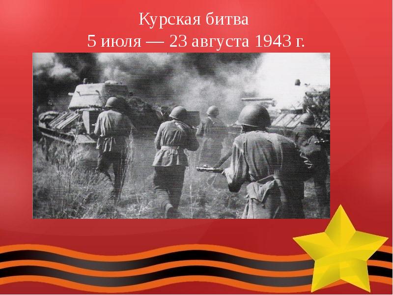 Дата начала курской дуге. 5 Июля – 23 августа 1943 г. – Курская битва. Курская дуга 5 июля 23 августа 1943. Курская битва - июль-август 1943 г.. 1943 Год Курская битва.