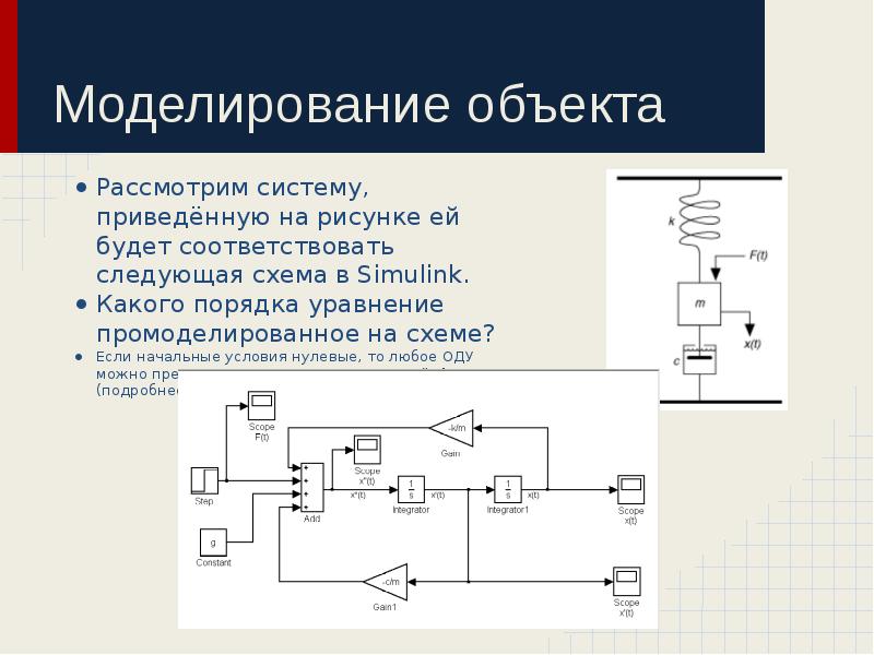 Следующая схема. Моделирование дифференциальных уравнений в Simulink. Уравнения в симулинк. Функция симулинк. Simulink презентация.