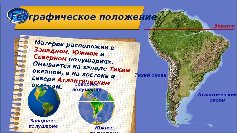 География 7 класс презентация южная америка географическое положение