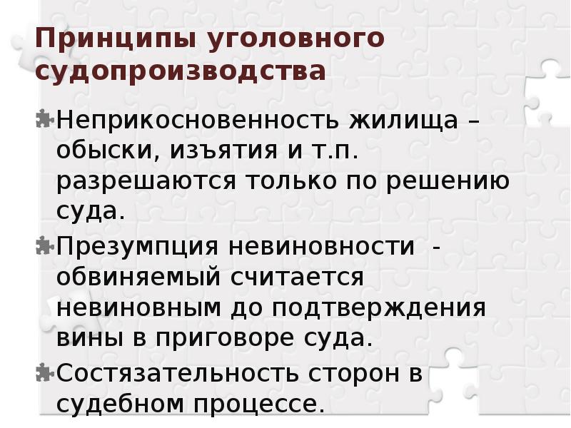 Принципы уголовного судопроизводства