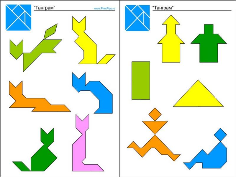 Презентация танграммы образцы фигурок