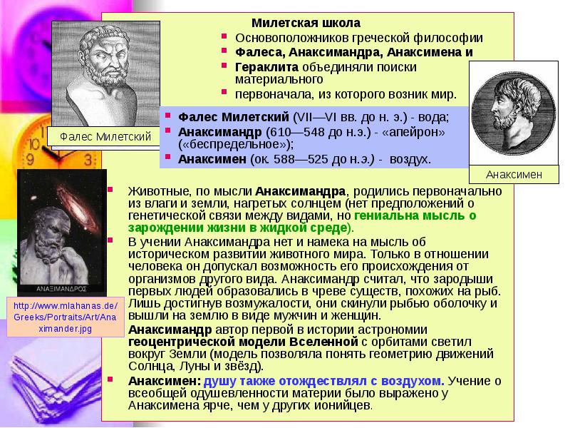 Милетская школа презентация