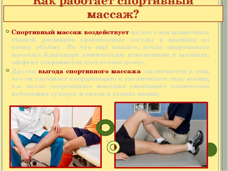 Спортивный массаж презентация