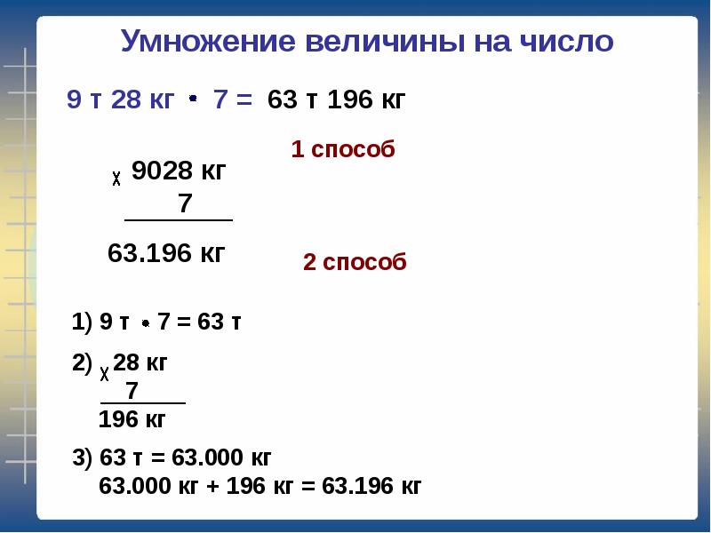 Деление величины на величину 4 класс пнш презентация