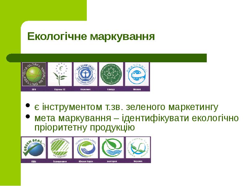 Екологічне маркування Екологічне маркування