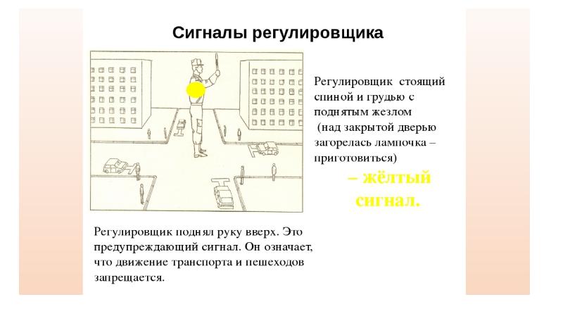 Сигналы светофора и регулировщика презентация