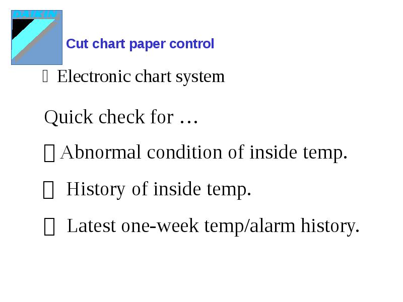 System Check Chart Electronic chart system Quick check for … ・ Abnormal condition of inside