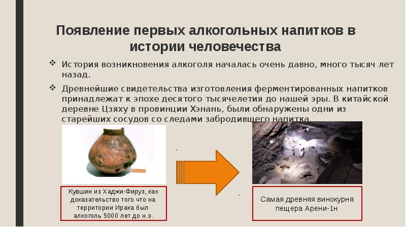 Появление первых алкогольных напитков в истории человечества История возникновения алкоголя началась