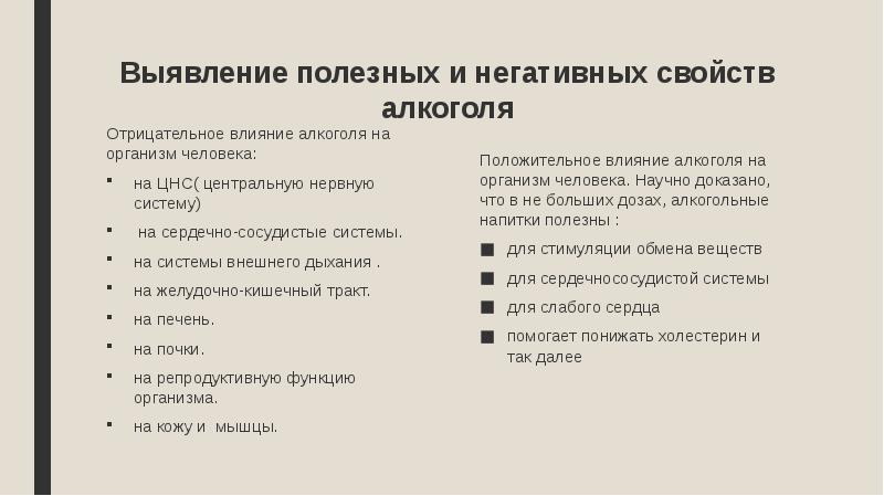 Индивидуальный проект на тему влияние алкоголя на организм