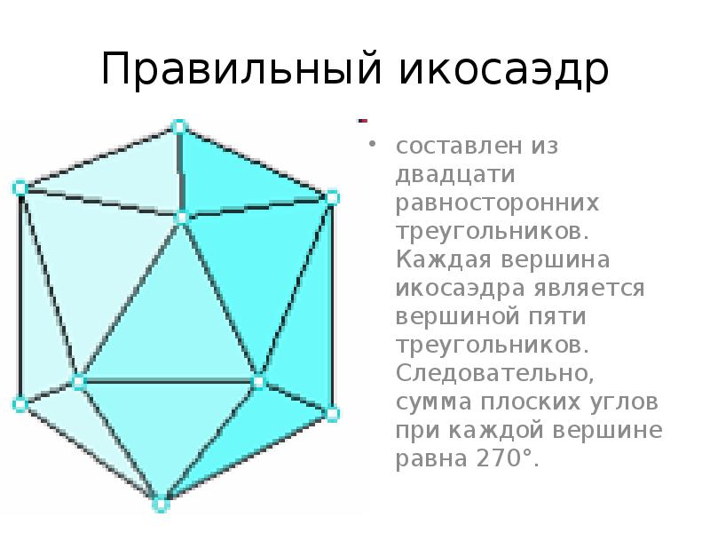 Презентация правильный икосаэдр