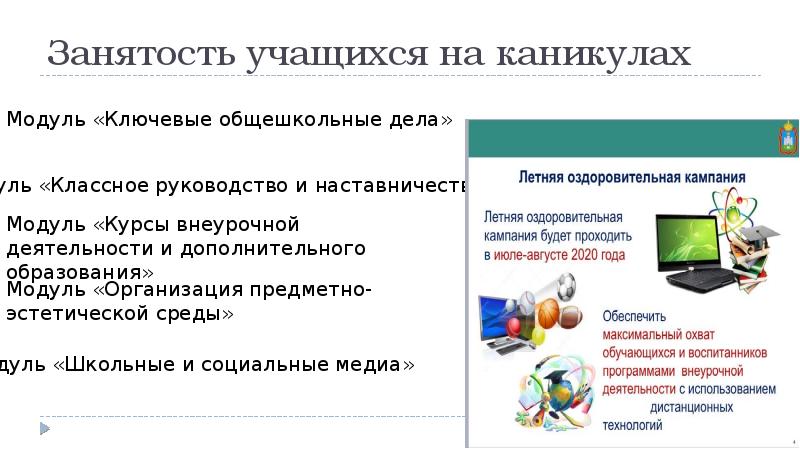 Модуль школьные медиа в плане воспитательной работы