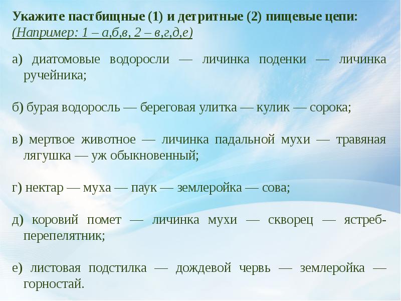 Пастбищная цепь. Детритные (2) пищевые цепи. Пастбищная и детритная пищевые цепи. Типы пищевых цепей пастбищная и детритная. Цепи питания пастбищные и детритные примеры.