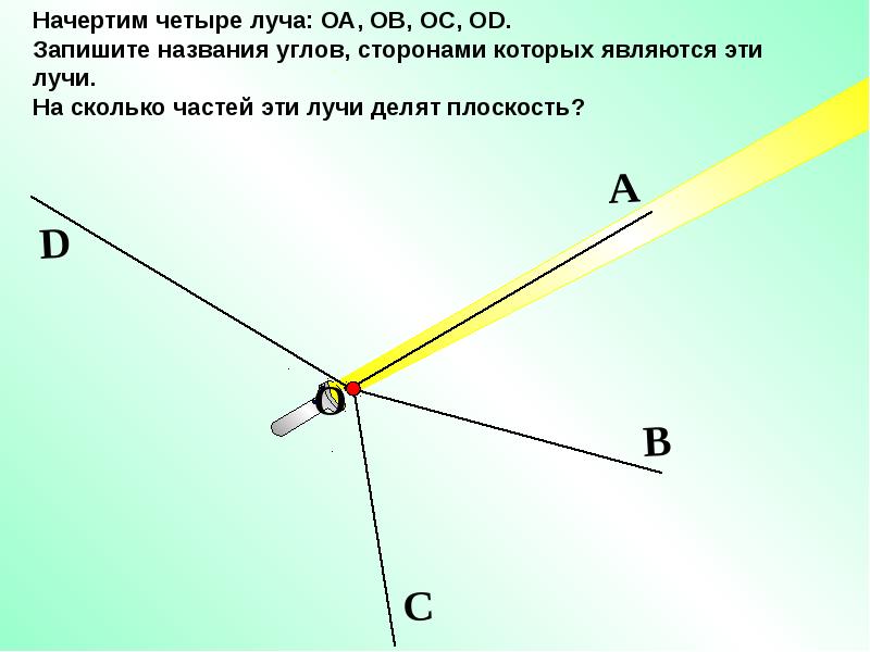 На рисунке изображен развернутый угол аом и лучи ов и ос